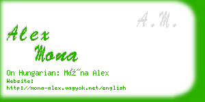 alex mona business card